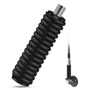lot 135 image: Marketty SS-3H CB Antenna Spring, Stainless Steel Heavy Duty CB Radio Antenna Mount Spring, Spring to Fit Mobilein-Vehicle CB Radio Antenna Mount Up to 60 Long and 38 X 24 Thread (Black) - Retail $18