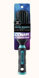 lot 136 image: Conair Salon Results Detangling Hairbrush - For Men and Women, All Hair Types with Nylon Bristles - Retail $6