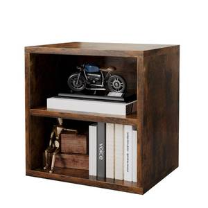 lot 143 image: FUSUNBAO Magic DIY Storage Organizer - Stackable Cubes for Home Books, Clothes, Toys-Modular Cubby Storage System-Office Cubical-Bookcase Closet (Antique Brown, 1 Layer Cube) - Retail $35