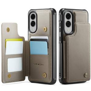 lot 146 image: Vinich for Samsung Galaxy S25 Edge Wallet Case with Card Holder, RFID Blocking Credit Slots Kickstand Shockproof Phone Cover Fit for Galaxy S25 Edge 6.7 Gray - Retail $20