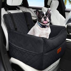 lot 160 image: HEGGCOOE Small Dog Car Seat, Memory Foam Dog Booster Car Seats with Thick Cushion for Medium Dogs Under 35lbs, Detachable Washable Dog Bed for Car, Pet Carseat with Storage Pockets,2 Safety Belts - Retail $69