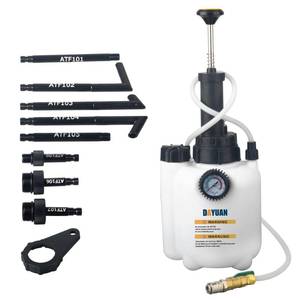 lot 161 image: DAYUAN 3L Manual Transmission Fluid ransfer Pump, Oil Filling Filler System Fluid Pump Tool for Automatic Transmission with Adapters - Retail $37