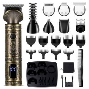 lot 209 image: Scttomon Beard Trimmer Kit Professional Hair Clipper Zero Gapped T-Blade Electric Shaver Razor Nose Body Trimmer for Men Cordless Grooming Kit 7 in 1 - Retail $29