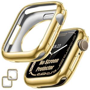 lot 210 image: 2 Pack Goton Bumper Case for Apple Watch 40mm, No Screen Protector Slim Soft Shockproof Case Cover Bumper Protector Accessories for iWatch SE 3SE 2SE, Series 654, 40mm GoldGold - Retail $8
