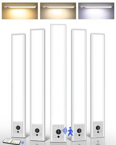 lot 995 image: EZVALO 5-Pack Under Cabinet Lighting, 4000mAh Rechargeable Motion Sensor Light, 16.5inch Magnetic Closet Lights with Dimmable & 3 Color Temps, Wireless Motion Activated Lights with Remote for Kitchen - Retail $60