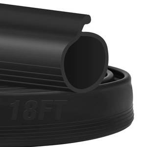 lot 997 image: ToLanbbt 18FT Garage Door Seals Bottom Rubber 0.19 P Bulb Bottom Weather Seal, Weatherproof Replacement Weather Stripping Compatible with Overhead Door (18 FT, Black) - Retail $30