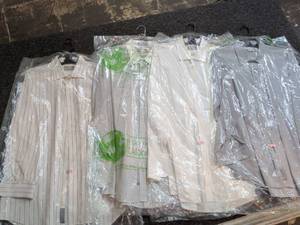 lot 4 image: Stafford Dry Cleaned Dress Shirts Collection Size 18 34