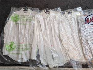 lot 5 image: Stafford Executive Collection Pinstriped Dress Shirts Size 18