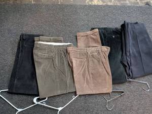 lot 9 image: Designer Corduroy Pants Collection Brooks Brothers Franco Tassi