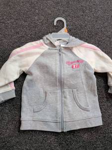 lot 35 image: Girls Varsity 27 Zip-Up Hoodie with Pink Accents Size S