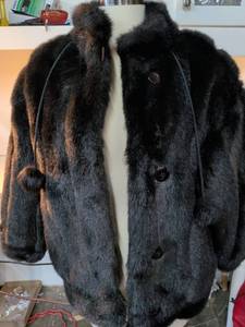lot 43 image: Brown Faux Fur Coat with Button Closure