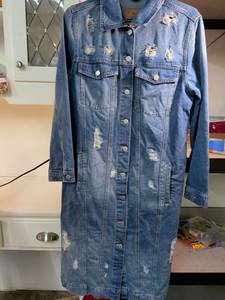 lot 73 image: BBJ Los Angeles Distressed Denim dress Size S