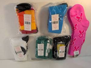 lot 116 image: Mixed Lot of Colorful Athletic Crew Socks