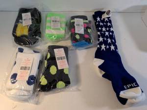 lot 122 image: Athletic Crew Socks Collection Mixed Colors and Patterns