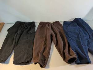 lot 146 image: Jumping Beans Toddler Boys Pants Set of 3 - Black Cargo, Brown, and Blue
