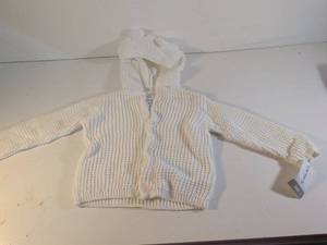 lot 156 image: Carters Baby Hooded Knit Cardigan Sweater 9M