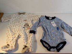 lot 158 image: Baby Clothing Bundle - Sleeper and Bodysuit Set