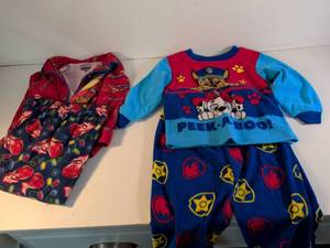 lot 162 image: Toddler Boys Character Pajama Set Bundle Size 2T and 18M