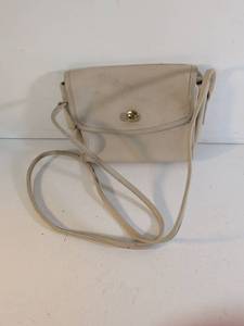 lot 172 image: Coach Flap Crossbody Bag in Bone Leather
