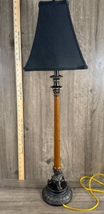lot 101 image: Table Lamp with Ornate Base and Fabric Shade