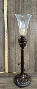 lot 104 image: Candle Lamp with Glass Shade