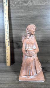 lot 106 image: Ceramic Candle holder angel  Figurine Holding Bowl