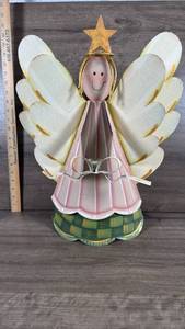 lot 111 image: Handcrafted Metal Angel Christmas Decoration with Star
