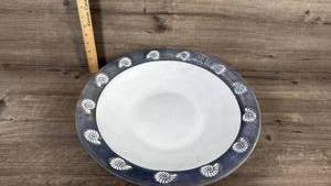 lot 122 image: Blue and White Ceramic bowl with Shell Pattern