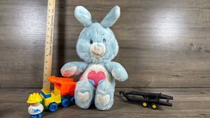 lot 124 image: Care Bears Blue Bunny Plush and Mixed Toy Lot