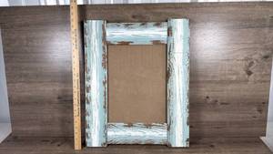 lot 154 image: Distressed Blue Picture Frame 11x14 inches