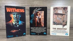 lot 204 image: Classic 1980s Paramount VHS Movie Collection - Witness, Flashdance, The Shootist