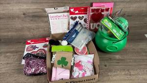 lot 249 image: Mixed Craft Supply Bundle with Stickers and Party Decorations