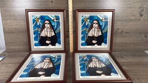 lot 285 image: Mother Francis Stained Glass Limited Edition Prints Set of 4