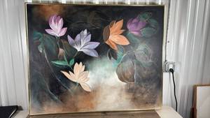 lot 375 image: Signed Andreas Floral Oil Painting in Gold Frame
