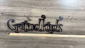 lot 408 image: Grandkids Metal Wall Sign Decorative Letters
