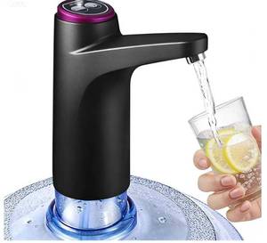 lot 57533 image: Water Dispenser for 5 Gallon Bottle, 600ml Quantitative Water Pump,2 Colors Power Light, Portable USB Charging Electric Bottle Pump, Multipurpose Dispenser for Home Camping for 2-5 Gallon Jugs(black) - Retail $10