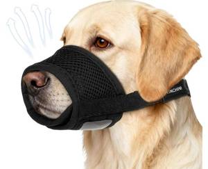lot 57561 image: Soft Nylon Dog Muzzle��V-muzzle-nylon-Black-L-20260509�� - Retail $20