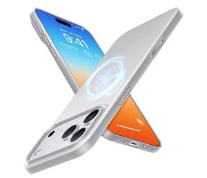 lot 57564 image: Magnetic Slim-Fit for 17 PRO MAX Case, Ultra-Thin ProMax 17 Phone Case Compatible with MagSafe, Light Anti-Scratch Matte Hard PC Bayer 6.9 inch OriginFit, Silver - Retail $27
