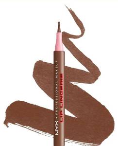 lot 57573 image: NYX PROFESSIONAL MAKEUP Lip Lingerie Liner Stain, Seamless Make Up with All-Day Stain, Waterproof Lip Stain Finish - Up To No Good(cool brown maroon froid) - Retail $12