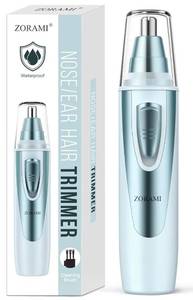 lot 57610 image: Ear and Nose Hair Trimmer Clipper - 2026 Professional Painless Eyebrow & Facial Hair Trimmer for Men Women, Battery-Operated Trimmer with IPX7 Waterproof, Dual Edge Blades for Easy Cleansing Blue - Retail $15