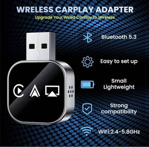 lot 57623 image: Wireless Carplay Adapter Screen Mirroring Adapter for Car Mirror Phone to Car Screen 2026 Auto Linker Pro 3 in 1 Bluetooth USB Apple Carplay and Android Auto Watch Tv Airplay Smart Box - Retail $43