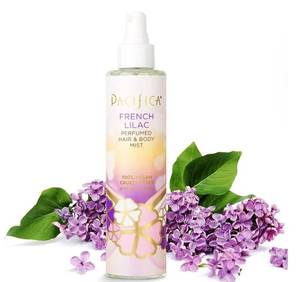 lot 57626 image: Pacifica French Lilac Hair & Body Mist Clean Vegan Floral Hair Perfume Spray for Women, Fresh-Cut Lilac, Magnolia & Heliotrope Notes, Alcohol-Free Head-to-Toe Fragrance, Cruelty-Free, 6 Fl Oz - Retail $12