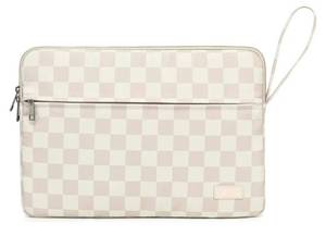 lot 57628 image: Laptop Sleeve 14 inch 14.0 inch Laptop case Bag (Khaki Checkered, 14 inch) - Retail $15