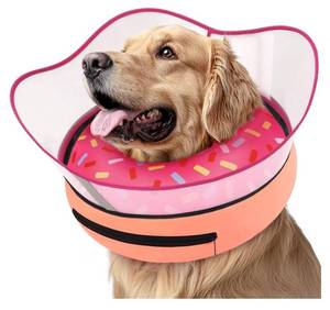 lot 57643 image: Raised Inflatable Dog Cone Collar to Stop Licking, Soft Dog Cone Alternative After Surgery, Doggie Neck Donut Collar for Large Dogs - Retail $30
