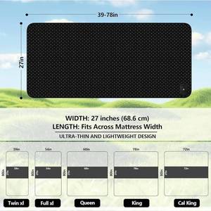 lot 57652 image: Grounding Mat for Bed, Grounding Pad for Sleeping, Tear-Resistant PU Leather Grounding Mattress with Cord for Bed - Retail $33