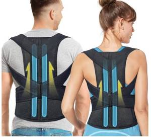 lot 57657 image: Back Brace Posture Corrector for Women and Men Back Lumbar Support Shoulder Posture Support for Improve Posture Provide and Back Pain Relief Medium(Pack of 1) - Retail $49