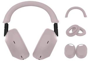 lot 57663 image: 3Pack Case Covers for WH-1000XM6 Headphones �� Anti-Scratch, Sweat-Resistant Ear Pad, Headband & Ear Cup Covers, Washable,Soft Silicone Accessories ��Rose Grey - Retail $15