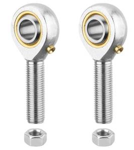 lot 57664 image: Rod End Bearing 38 Inch Bore and 38-24 Right Hand Thread, Self-Lubricating Male Heim Joint Rod Ends, Includes Jam Nuts 2pcs - Retail $9
