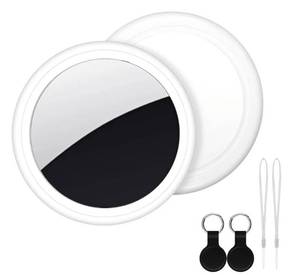 lot 57665 image: Air Tracker Tag 2 Pack Apple MFi Certified with Find My(iOS Only), Key Finder with No App Needed, Waterproof, 365-Day Standby,Wallet Key Bag Luggage Tracker - Retail $40