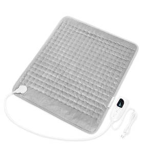 lot 57681 image: Heating Pad,Electric Heating Pads for Back, Neck, Moist Heating Pad for Abdomen Shoulder Knee Legs, DryMoist Heat&Auto Shut Off, Mothers Day Birthday for Men and Women, Light Gray,24x20 Inch - Retail $21